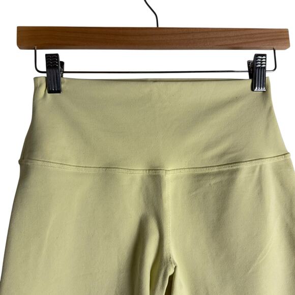 Alo Yoga Airbrush 5” Yellow High Waist Biker Athletic Workout Shorts Small - Picture 3 of 7